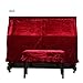 Monkeysell Piano Stool Chair Bench Cover Pleuche Decorated with Macrame Fringes 75 X 35cm for Piano Dual Seat Bench Universal (red Chair Bench)