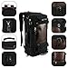 ibagbar Canvas Backpack Travel Bag Hiking Bag Camping Bag Rucksack Black Large