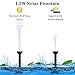 Solar Fountain, Solar Birdbath Fountain, Solar fountain Pump, 1.5W Solar Panel Kit Submersible Water Pump, Water Fountain Pump for Pool, Pond, Garden, Fish Tank, Aquarium