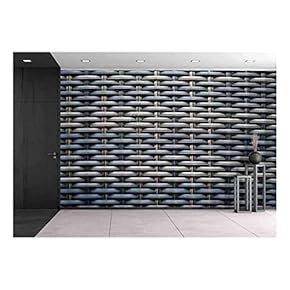 Woven Mesh Material Background Wallpaper Texture Concept - Removable Wall Mural | Self-Adhesive Large Wallpaper - 66x96 inches