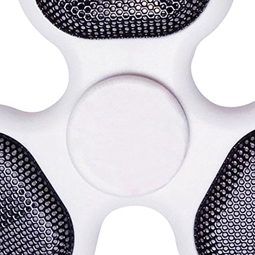 OLSUS Mini LED Bluetooth Speaker, Musical Triangle Hand Spinner - White