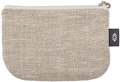 White 100% Linen Pencil Case - 5x7 inch Canvas Bag, by ThingStore