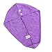 SOFTOWN Microfiber Hair Drying Towel Wrap Super Absorbent for Women with Short Hair (11 x 28 inch, Purple-Long-2 Pack)