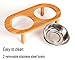 LePet Raised Dog Bowls Cat Food Stand with 2 Stainless Steel Bowls, Elevated Small Dog Bowls with Bamboo Stand