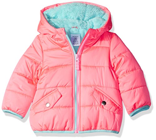 Carter's Baby Girls' Infant Classic Heavyweight Puffer, Coral, 24M