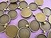 20 Pack - CleverDelights 1 3/16” Round Pendant Trays - Mix Pack - Copper Bronze Silver Black