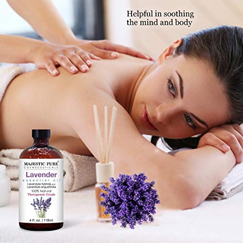 MAJESTIC PURE Lavender Essential Oil with Therapeutic Grade, for Aromatherapy, Massage and Topical uses, 4 fl oz - Image 4