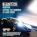 BEAMTECH 9005 LED Bulb, Conversion Kit Fanless Quieter CSP Chip Xenon White All In One Halogen Replacement Focused Pattern Low Fog Light