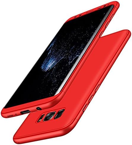 Galaxy S8 Plus Case Ultra Slim All-around Protective Cover Shockproof Reinforced Anti-Scratch Dual Layer Hard Case for Samsung phone (Red)