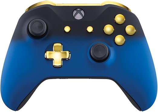 Blue and gold xbox one controller Outlet