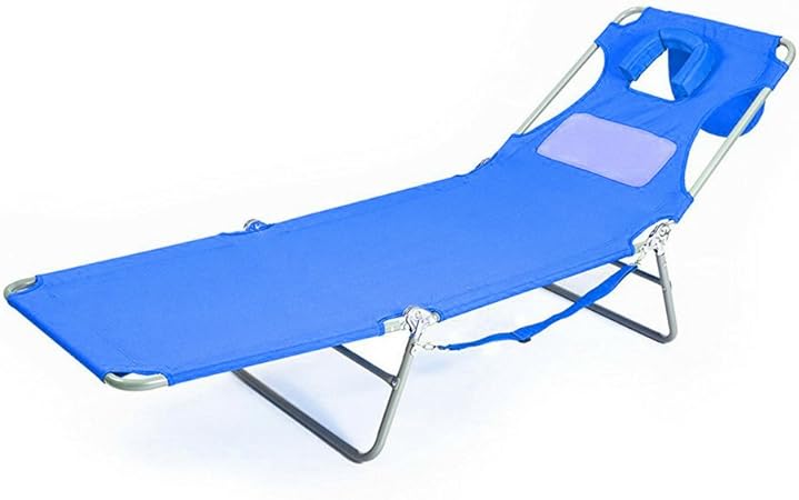 lawn chair with face hole