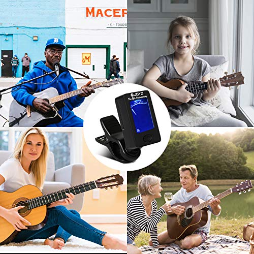 image for GoZheec Guitar Tuner and Capo Set, Digital Electronic Clip on Tuner Ac