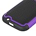 Moto E (2nd Gen) Case, LK [Shock Absorption] Hybrid Dual Layer Armor Defender Protective Case Cover for Motorola Moto E (2nd Generation) (Purple)