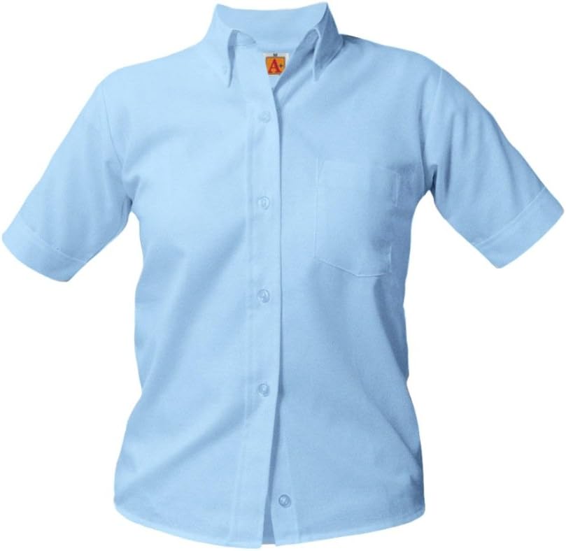 A+ Girls & Adults Short Sleeve School Uniform Oxford Blouse