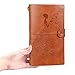 Leather Journal Refillable Travelers Notebook with 18 Card Slots and 1 PVC Zipper Pocket Perfect for Writing Gifts Fountain Pen Users Travelers Professional Diary (brown)