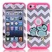 for iPod Touch 6 Case, iPod Touch 5 Case, Alkax Slim Heavy Duty Impact Resistant Protective Cover Bumper for Apple iPod Touch 5 6th Generation + Stylus Pen