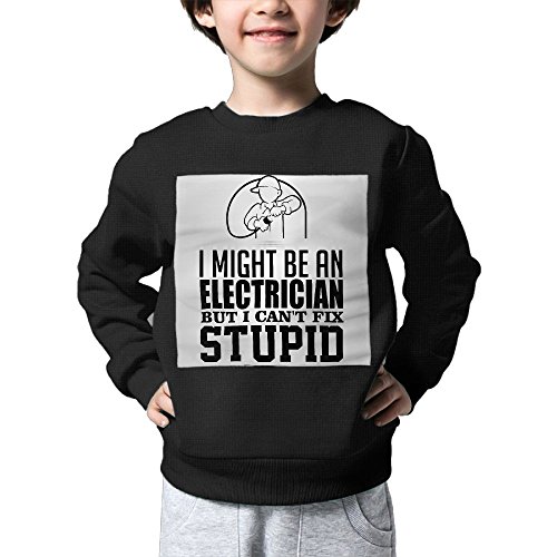 Coco Popcorn I Might Be An Electrician But I Can't Fix Stupid Ugly Sweater Youth Kids Pullover Sweatshirt