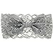 Baby Headbands Turban Knotted, Girl's Hairbands for Newborn,Toddler and Childrens (8 Lace Bow)
