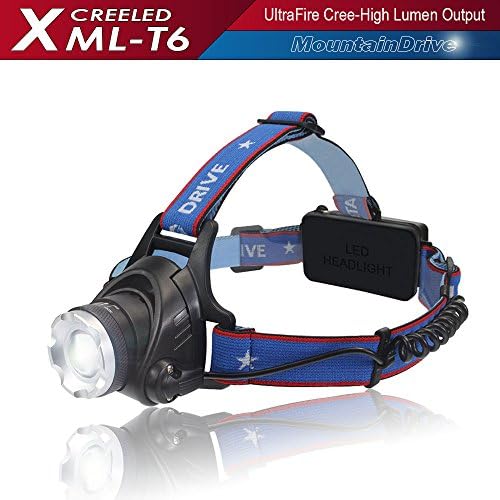 Zoomable Headlight Flashlight Hiking Rechargeable XMLT6 CREE Led Headlamp Flashlight Adjustable Streamlight LED Powerful Spotlight Flashlight Headlamp for Hardhat Bright Searchlight Lampara Recargable
