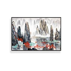 Framed Canvas Wall Art for Living Room, Bedroom Mountain Canvas Prints for Home Decoration Ready to Hang - 16x24 inches