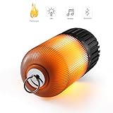 DIKAOU Portable Wireless Speakers, Flame Table Lamp, Romantic Camping Bluetooth Speakers with Superior Stereo Sound, BT4.2, IPX65 Speakers for Home, Camping, Travel, Outdoors, Gift for Women Men