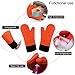 XQQ Silicone Oven Mitts for Cooking, Baking & BBQ, Heat-Resistant Pot Holder, Long Glove With Cotton Lining, 1 Pair ( Set of 2 )Orange Color