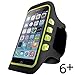 iPhone 6 Plus and 6S Plus Armband - Best for Running, Sports and Workout - LED Lights, Sweatproof, Touch Sensitive, Key Holder - Black