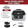 Ninja-Foodi-5-in-1-4-qt-Air-Fryer-Roast-Bake-Dehydrate-Indoor-Electric-Grill-AG301-10-x-10-Black-and-Silver