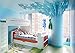 Sea Blue 26 in. H x 6 in. W Wood Capiz Wind Chime