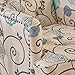 Medford | Floral Fabric Club Chair w/Nailhead Accents | in White and Blue