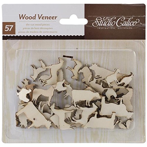 Studio Calico Here and There Veneer Farm Animal Die Cut Pieces