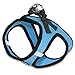 Best Pet Supplies - All Weather Mesh / Plush, Reflective, No Pull Harness for Small, Medium Dogs, Cats - Secure with Hook & Loop Fastener, Buckle, Double D-Rings - Baby Blue/Black Trim, M