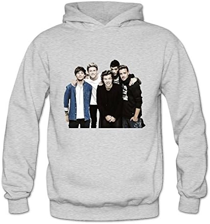 GYKU Women's Onedirection Long Sleeve Hoodies Size XL Ash,100% Cotton