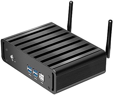 XCY Fanless Mini pc Intel Core i7 4500Y Desktops Computer Windows 10 Aluminum alloy Case (64G ssd+500g hdd)
