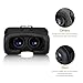 3D VR Glasses, AmiCool 3D Virtual Reality Headset Adjust Cardboard Video Movie Game Box for Apple iPhone 6 6S Plus 5S SE 5 and More Smartphones - Black