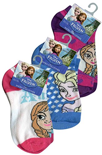 Disney Frozen Anklets Socks 6-8 1/2 on Header Card