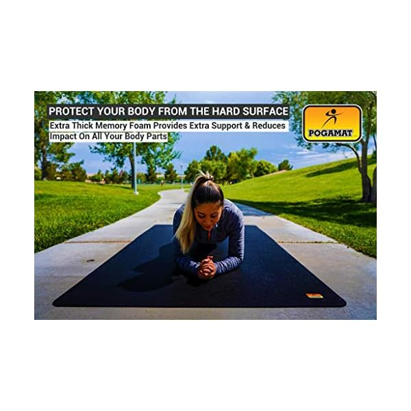 Pogamat Premium Large Exercise Mat 6âx4â â 1/4" Thick Non-Slip Workout Mat for Home Gym, Cardio, Yoga, Equipment â Use with or Without Shoes - Image 3