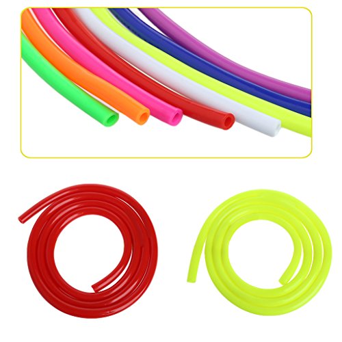 yournameI Motorcycle Bike Fuel Gas Oil Delivery Tube Hose Petrol Pipe 5mm I/D 8mm O/D, 1m (White)