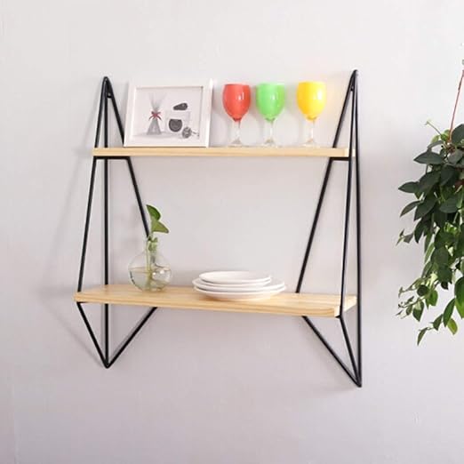 Yanq Estante Para Colgar De Madera Con Ganchos Estantes Flotantes