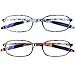 AQWANO 2 Pack Blue Light Blocking Computer Reading Glasses UV Protection Flexible TR90 Frame Lightweight Readers Glasses for Women Men +2.0