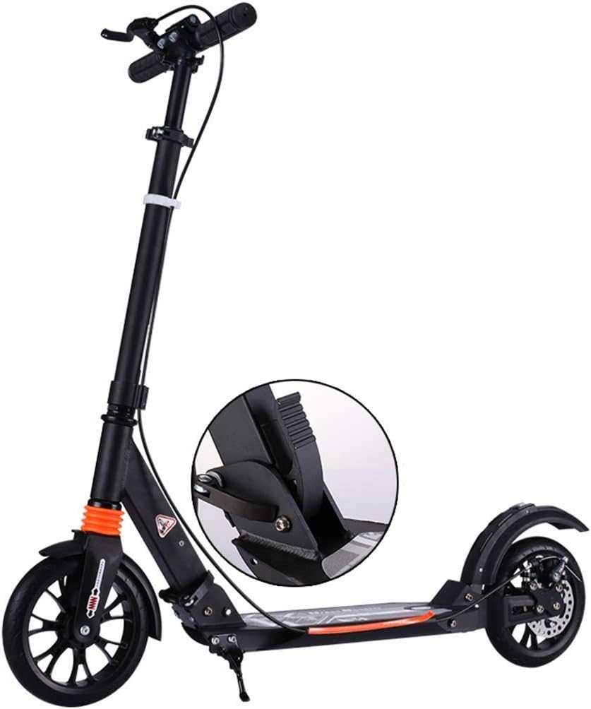 SCOOTERYW Two-wheel Mini Folding Scooter Foldable Birthday Gift Female/Male/Teenager/Child, Non-electric Disc Brakes