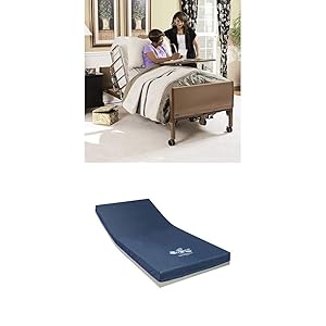 Invacare Full Electric Homecare Bed with Solace Performance Mattress (Bundle Includes 5410IVC + SKS1080)