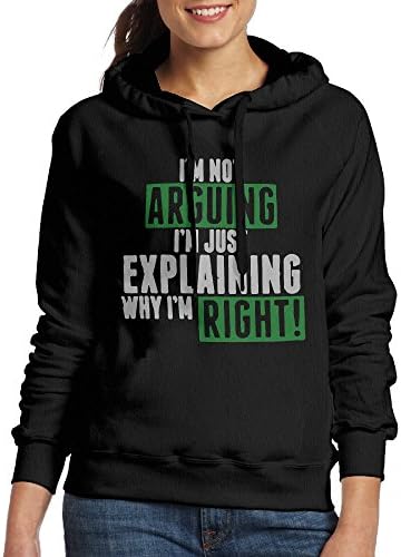 YJCLUB Hip Hop I'm Not Arguing Just Explaining Why I'm Right Women Long Sleeve Oversize Pullover Hoodie Sweatshirts