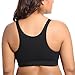 Gratlin Women's Plus Size Nursing Bra Sports Maternity Support Cotton Breastfeeding Bras Black 3X-Large