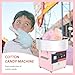 Nurxiovo 21 Inch Commercial Cotton Candy Machine Electric Countertop Cotton Candy Floss Maker Pink with Drawer Stainless Steel for Various Parties