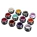 DANCINGNAIL 12 Colors Magic Mirror Chrome Effect Metallic Powder Set Nail Art Additive Pigment Sliver