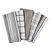 DII Assorted Woven, Kitchen Dishtowel Set, 18x28, Brown, 5 Piece