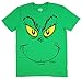 Dr Seuss How the Grinch Stole Christmas Grinch Face Green Graphic T-Shirt - Medium