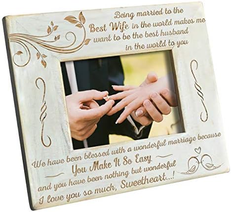 K KENON l Love You so Much Sweetheart - Engraved Natural Wood Picture Frame - Wedding Gifts, Engagement Gifts for Couples, 5th Anniversary for Wife