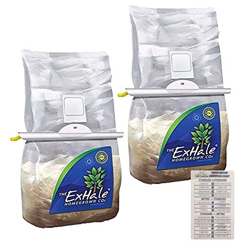 Exhale Original Homegrown CO2 Bag (2 Pack) + Twin Canaries Chart